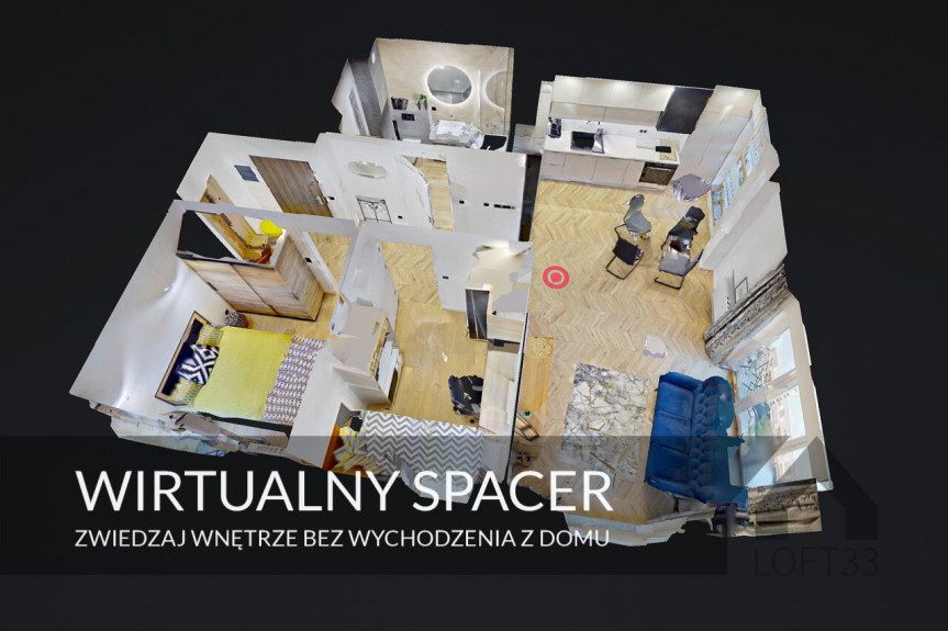 Katowice, Johna Baildona, Piękne i wyposażone mieszkanie trzypokojowe na Dębowych Tarasach w Katowicach do wynajęcia | 3D